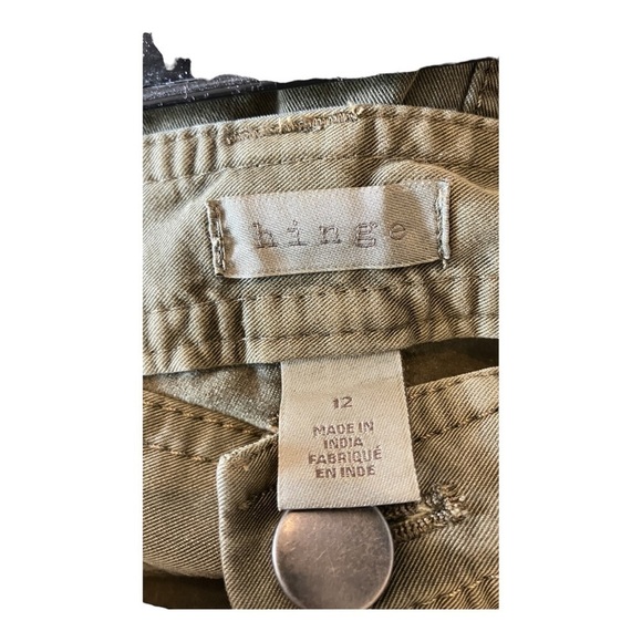 HINGE Olive Grey Pocketed Sz Medium Mini Skirt 70% RAYON 30% POLYESTER - Picture 3 of 7